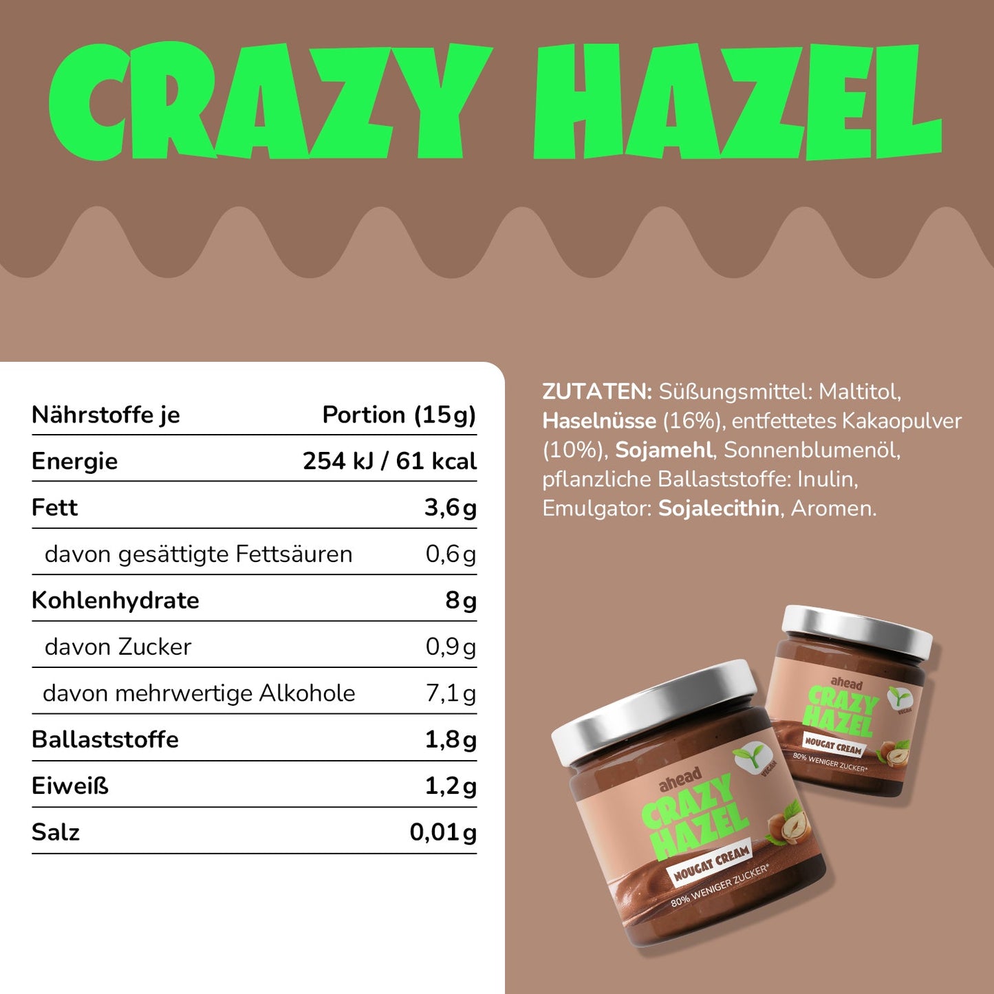 Crazy Hazel Végétalien x3