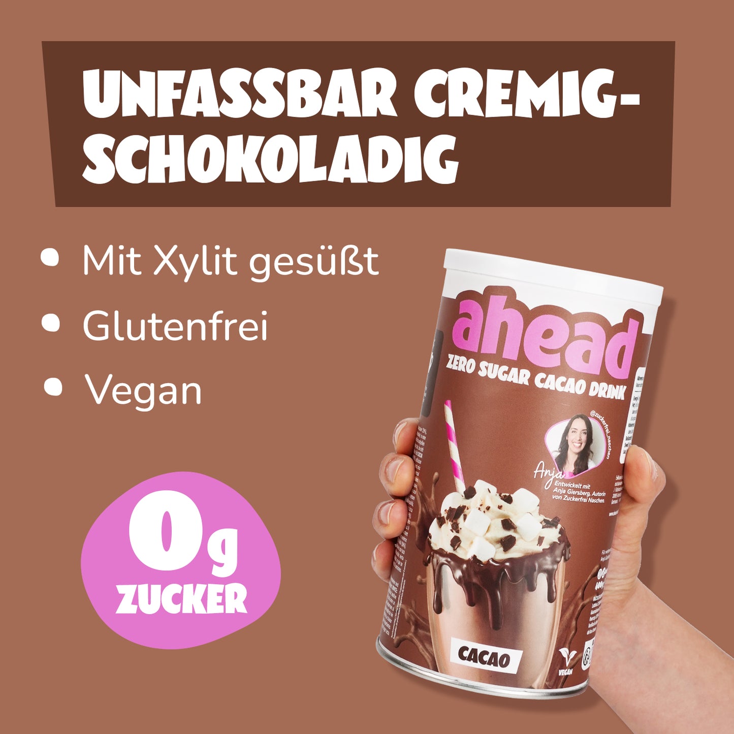 Kakao-Pulver ohne Zucker